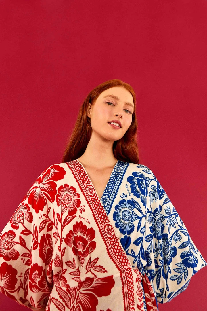 FARM RIO MIXED PINEAPPLE GARDEN WRAP DRESS 3 FARM RIO MIXED PINEAPPLE GARDEN WRAP DRESS