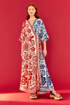 FARM RIO MIXED PINEAPPLE GARDEN WRAP DRESS 9 FARM RIO MIXED PINEAPPLE GARDEN WRAP DRESS