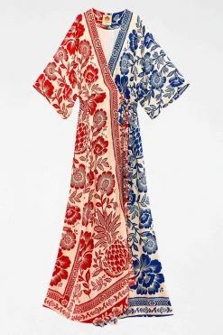 FARM RIO MIXED PINEAPPLE GARDEN WRAP DRESS 11 FARM RIO MIXED PINEAPPLE GARDEN WRAP DRESS