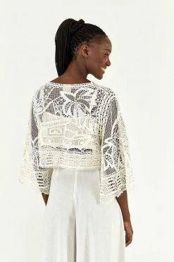FARM RIO Off White Guipure Blouse Most Loved