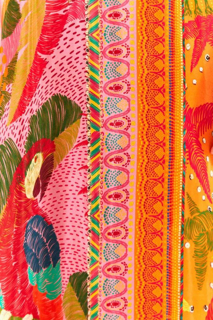 FARM RIO New In Mixed Scarves Midi Skirt 5 FARM RIO New In Mixed Scarves Midi Skirt