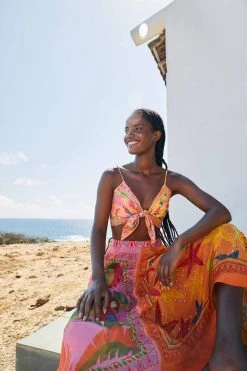 FARM RIO New In Mixed Scarves Top