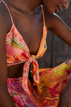 FARM RIO New In Mixed Scarves Top