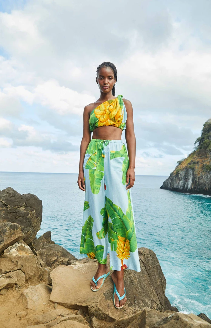 FARM RIO New In Blue Fresh Bananas Pants 1 FARM RIO New In Blue Fresh Bananas Pants