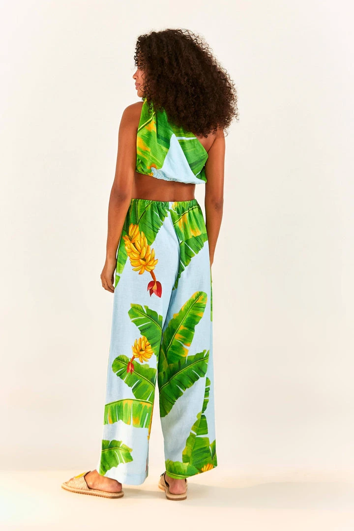 FARM RIO New In Blue Fresh Bananas Pants 2 FARM RIO New In Blue Fresh Bananas Pants