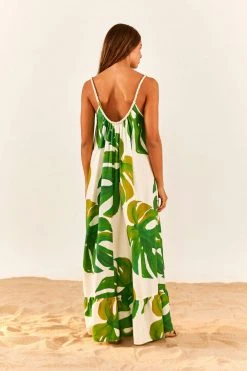 FARM RIO New In White Monstera Maxi Dress