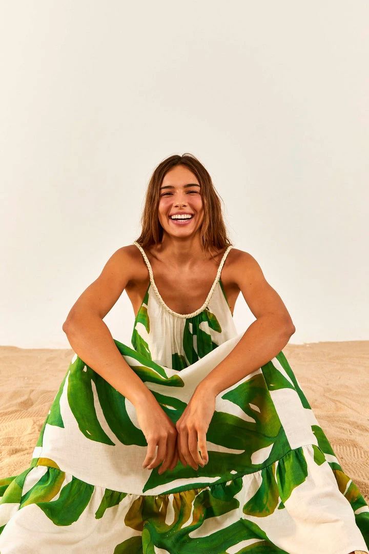 FARM RIO New In White Monstera Maxi Dress 3 FARM RIO New In White Monstera Maxi Dress