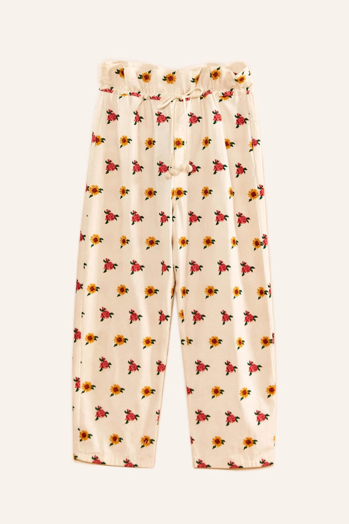 FARM RIO Mixed Cross Stitch Flowers Pants New In 6 FARM RIO Mixed Cross Stitch Flowers Pants New In