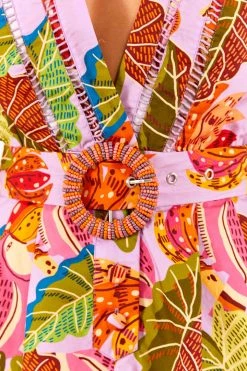 FARM RIO New In Lilac Beaks & Bananas V Neck Romper 10 FARM RIO New In Lilac Beaks & Bananas V Neck Romper