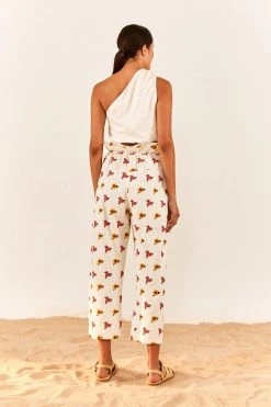 FARM RIO New In Off-White One Shoulder Knot Top