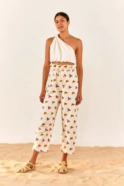 FARM RIO New In Off-White One Shoulder Knot Top 9 FARM RIO New In Off-White One Shoulder Knot Top