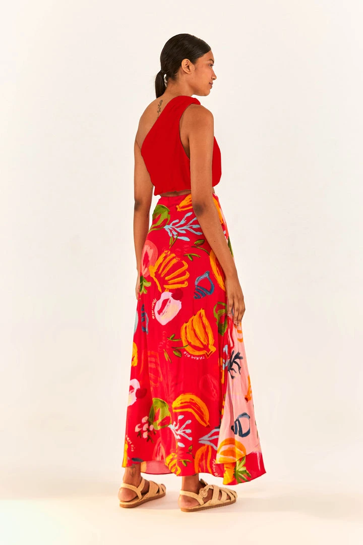 FARM RIO The Red One-Shoulder Knot Top New In FARM RIO The Red One-Shoulder Knot Top New In