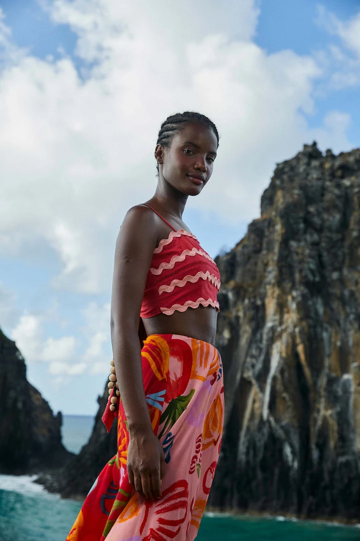 FARM RIO Red Wrap Top New In 1 FARM RIO Red Wrap Top New In