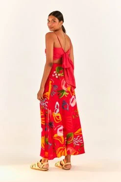 FARM RIO Red Wrap Top New In 9 FARM RIO Red Wrap Top New In