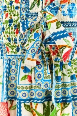 FARM RIO New In Tropical Tiles Square Neck Maxi Dress 10 FARM RIO New In Tropical Tiles Square Neck Maxi Dress
