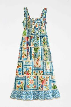 FARM RIO New In Tropical Tiles Square Neck Maxi Dress 11 FARM RIO New In Tropical Tiles Square Neck Maxi Dress
