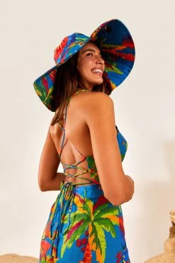 FARM RIO Blue Sunny Day Mini Dress New In 9 FARM RIO Blue Sunny Day Mini Dress New In