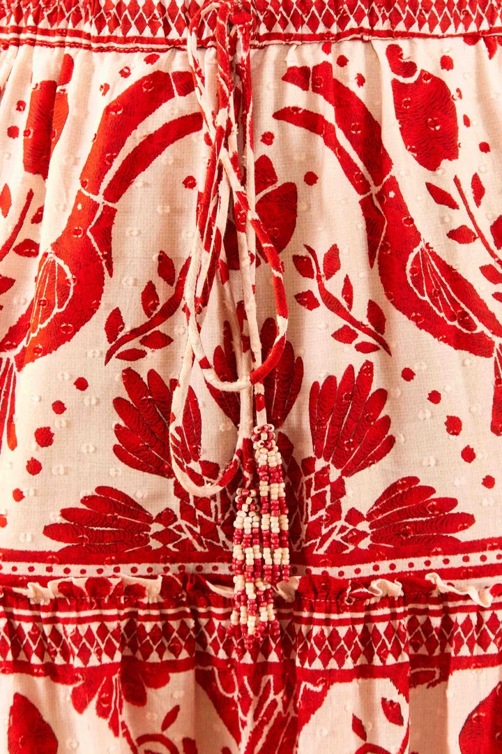 FARM RIO Jungle Flow Tiered Maxi Skirt New In 5 FARM RIO Jungle Flow Tiered Maxi Skirt New In