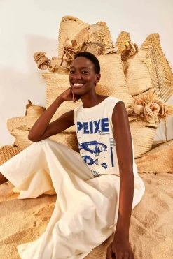 FARM RIO White Peixe Jersey Jumpsuit New In 7 FARM RIO White Peixe Jersey Jumpsuit New In