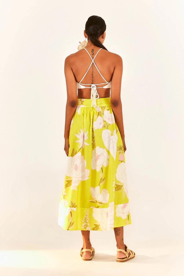 FARM RIO New In White Flower Crop Top 2 FARM RIO New In White Flower Crop Top