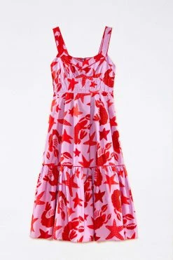 FARM RIO Lobster Sky Midi Dress