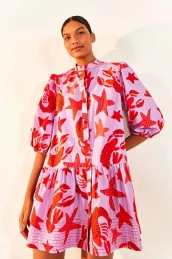 FARM RIO New In Lobster Sky Mini Dress