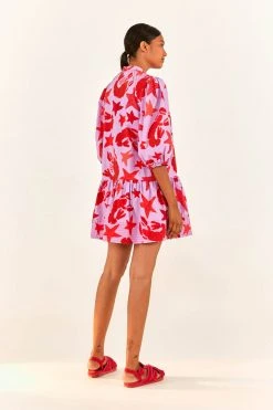 FARM RIO New In Lobster Sky Mini Dress
