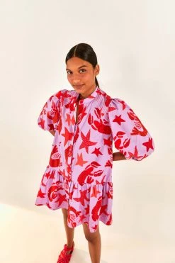 FARM RIO New In Lobster Sky Mini Dress 8 FARM RIO New In Lobster Sky Mini Dress