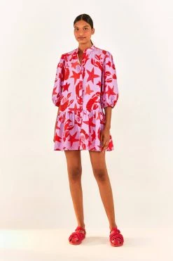 FARM RIO New In Lobster Sky Mini Dress 9 FARM RIO New In Lobster Sky Mini Dress