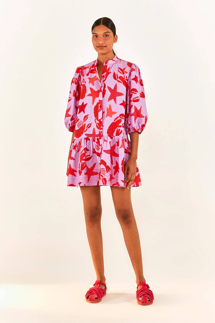 FARM RIO New In Lobster Sky Mini Dress 4 FARM RIO New In Lobster Sky Mini Dress