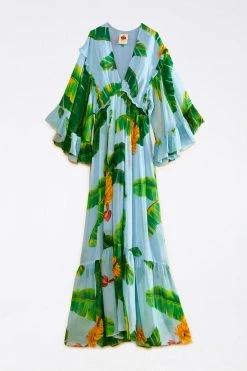 FARM RIO Blue Fresh Bananas Maxi Dress 4 FARM RIO Blue Fresh Bananas Maxi Dress