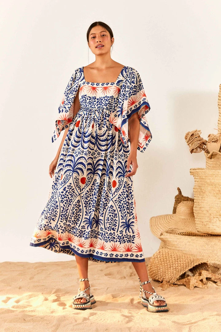 FARM RIO Afternoon Breeze Midi Dress New In 1 FARM RIO Afternoon Breeze Midi Dress New In