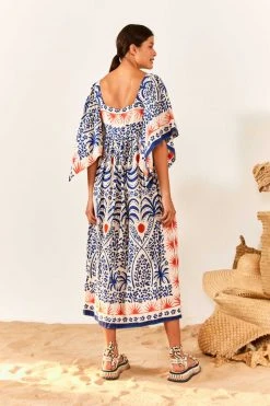 FARM RIO Afternoon Breeze Midi Dress New In 9 FARM RIO Afternoon Breeze Midi Dress New In