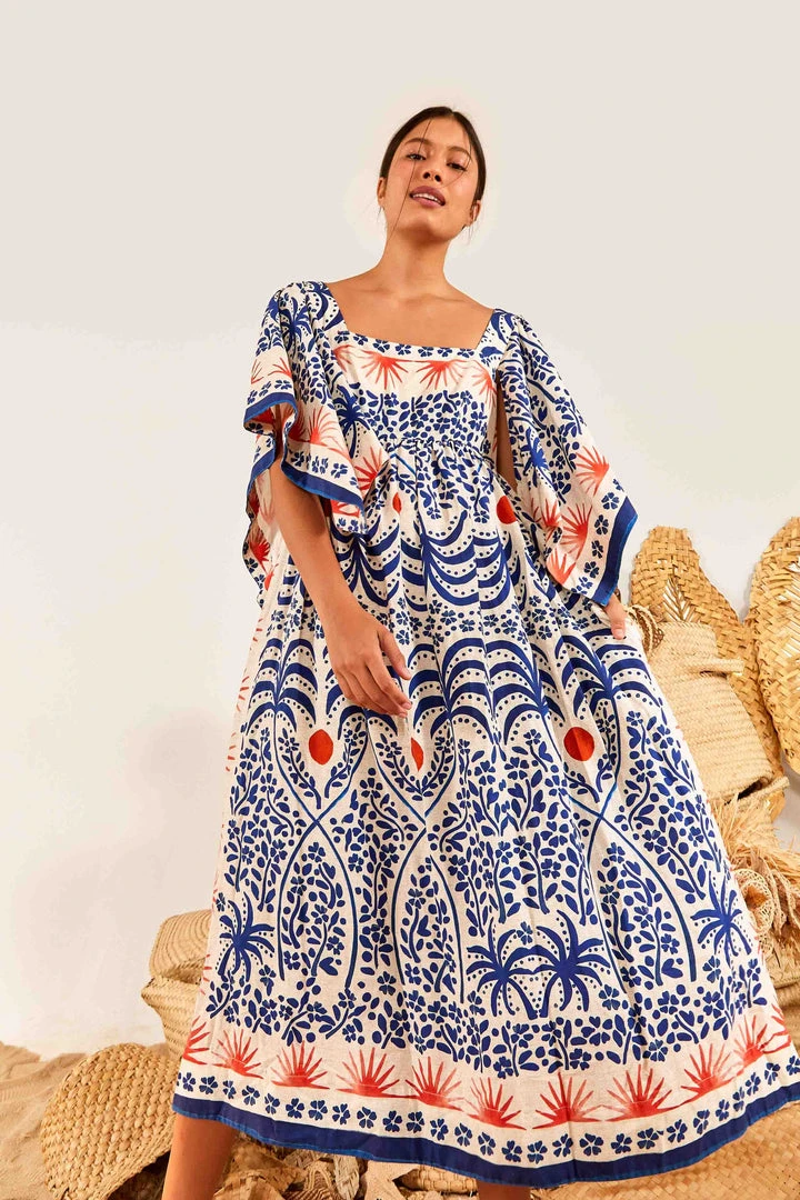 FARM RIO Afternoon Breeze Midi Dress New In 3 FARM RIO Afternoon Breeze Midi Dress New In