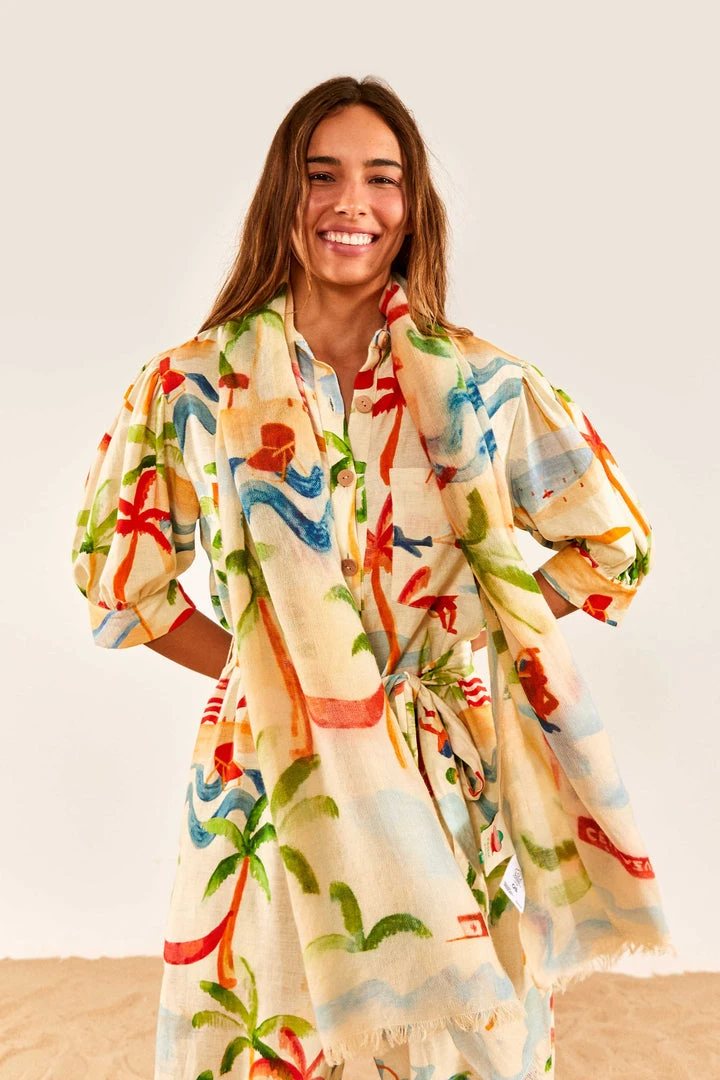 FARM RIO COPACABANA SCARF New In 1 FARM RIO COPACABANA SCARF New In