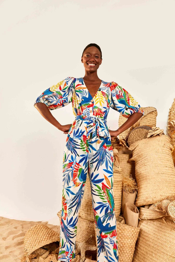 FARM RIO Macaw Wind Jumpsuit FARM RIO Macaw Wind Jumpsuit