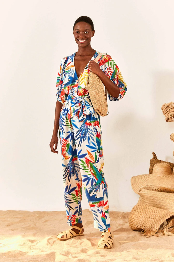 FARM RIO Macaw Wind Jumpsuit FARM RIO Macaw Wind Jumpsuit