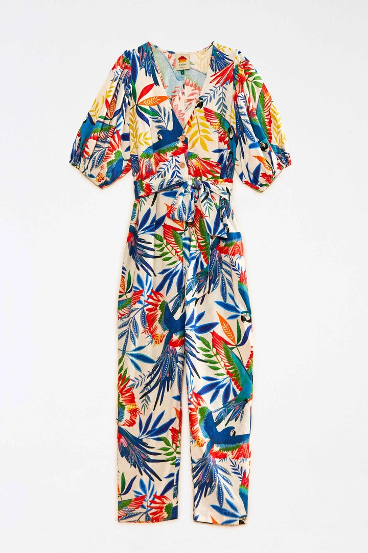 FARM RIO Macaw Wind Jumpsuit FARM RIO Macaw Wind Jumpsuit
