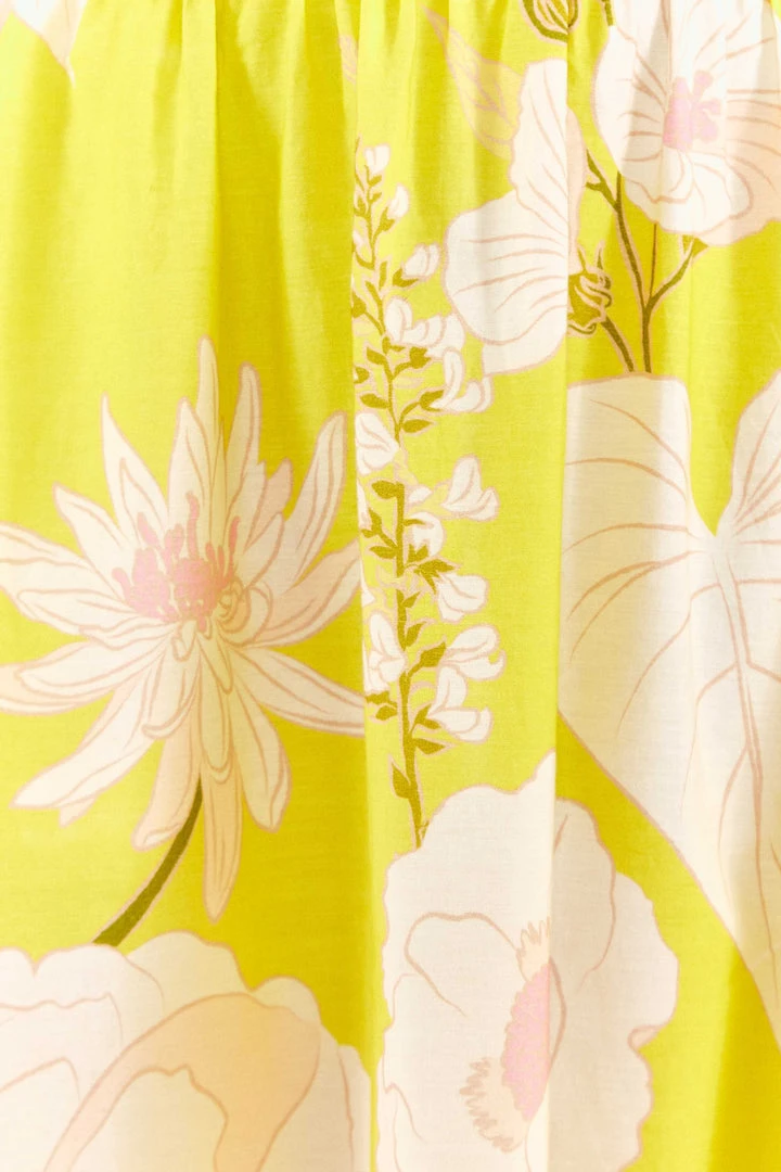 FARM RIO New In Yellow Neon Garden Maxi Skirt 5 FARM RIO New In Yellow Neon Garden Maxi Skirt