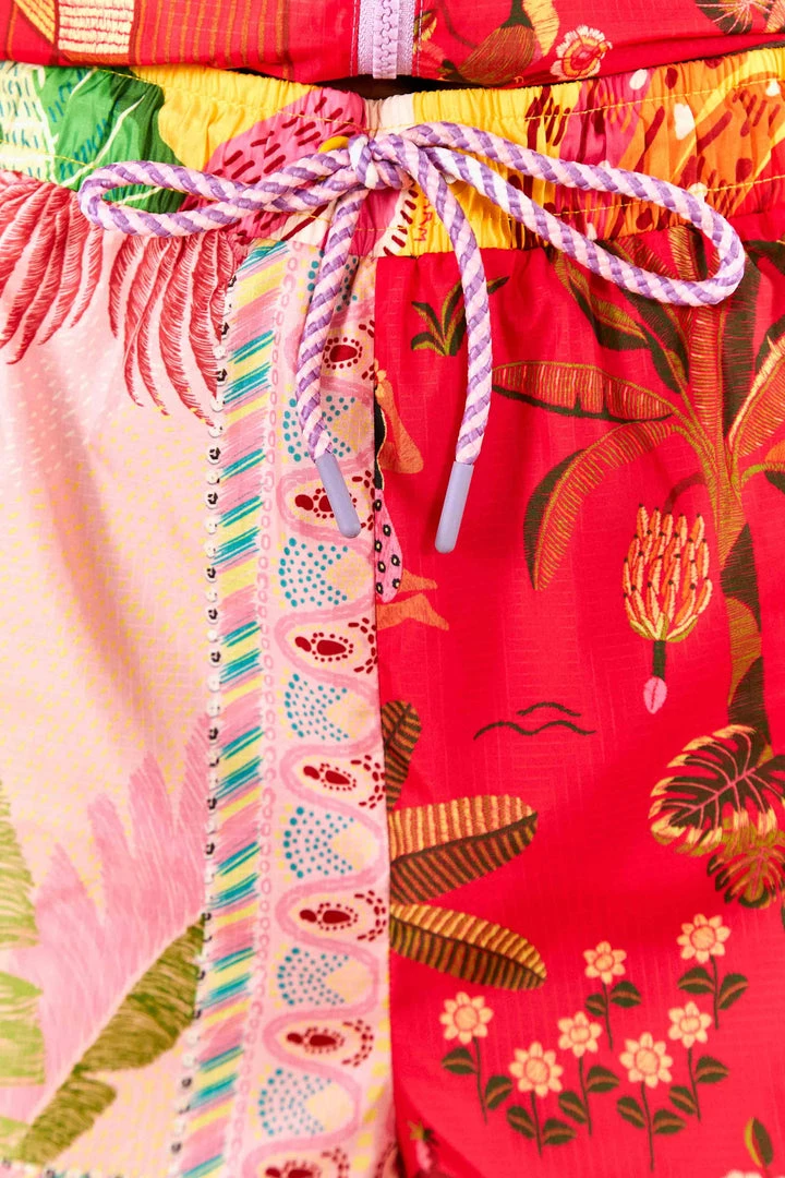 FARM RIO Mixed Scarves Drawstring Shorts 5 FARM RIO Mixed Scarves Drawstring Shorts