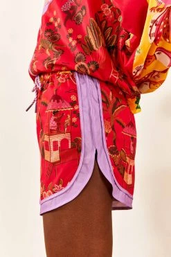 FARM RIO Mixed Scarves Drawstring Shorts 12 FARM RIO Mixed Scarves Drawstring Shorts