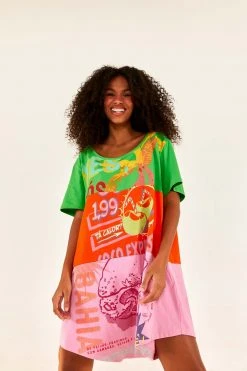 FARM RIO Mixed Graphic Romper New In