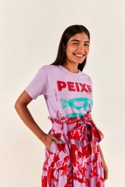 FARM RIO New In Lilac Peixe T-Shirt 8 FARM RIO New In Lilac Peixe T-Shirt