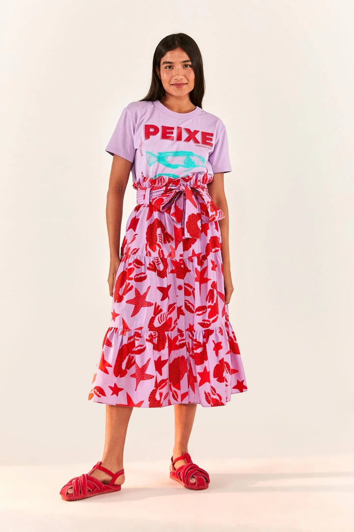 FARM RIO New In Lilac Peixe T-Shirt 4 FARM RIO New In Lilac Peixe T-Shirt