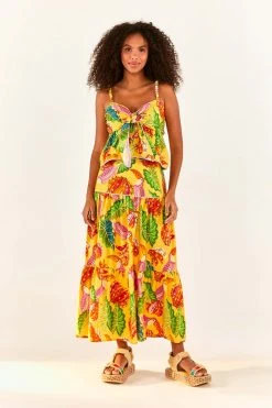 FARM RIO Yellow Beaks & Bananas Blouse 11 FARM RIO Yellow Beaks & Bananas Blouse