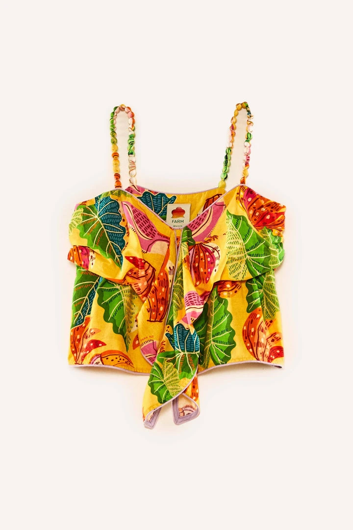 FARM RIO Yellow Beaks & Bananas Blouse 7 FARM RIO Yellow Beaks & Bananas Blouse