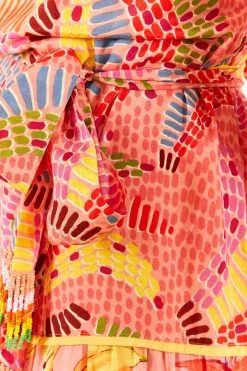 FARM RIO New In Mixed Pink Prints Maxi Dress 12 FARM RIO New In Mixed Pink Prints Maxi Dress