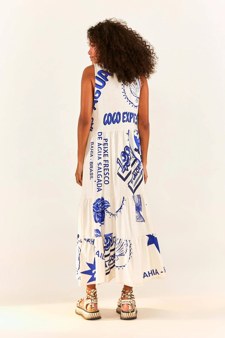 FARM RIO New In White Rainha Das Aguas T Shirt Dress 2 FARM RIO New In White Rainha Das Aguas T Shirt Dress