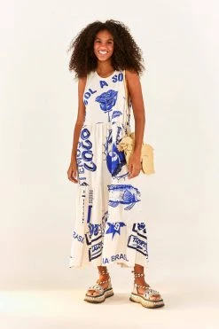 FARM RIO New In White Rainha Das Aguas T Shirt Dress 9 FARM RIO New In White Rainha Das Aguas T Shirt Dress