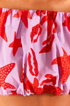 FARM RIO Lobster Sky Crop Top New In 11 FARM RIO Lobster Sky Crop Top New In